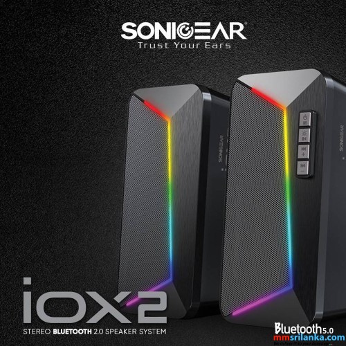 SONICGEAR IOX 2 | STEREO BLUETOOTH 2.0 SPEAKER SYSTEM | TOTAL SYSTEM POWER 10 RMS | WITH RGB EFFECT (1Y)